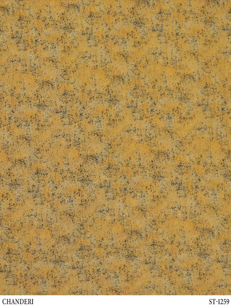 Chanderi Silk Yellow With Black Shaded Abstract Design Digital Print Fabric