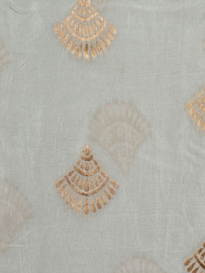 Chanderi Silk Zari Woven Jhumka Design Fabric