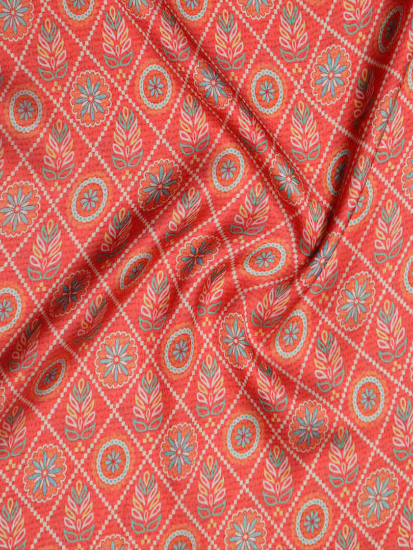 Satin Silk Floral Patola Digital Print Fabric