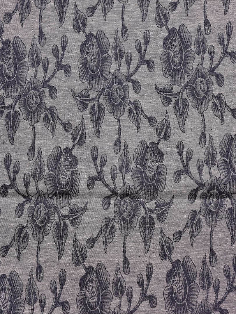 Cotton Denim Floral Print Design Fabric