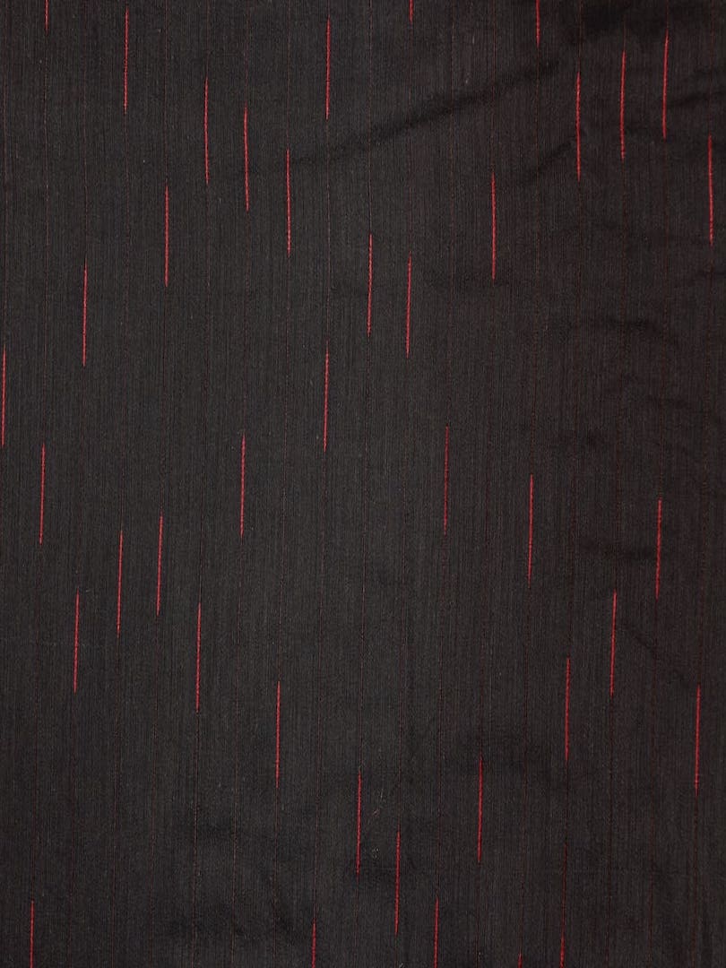 Cotton Khadhi Woven Red & Black Stripes Design Fabric