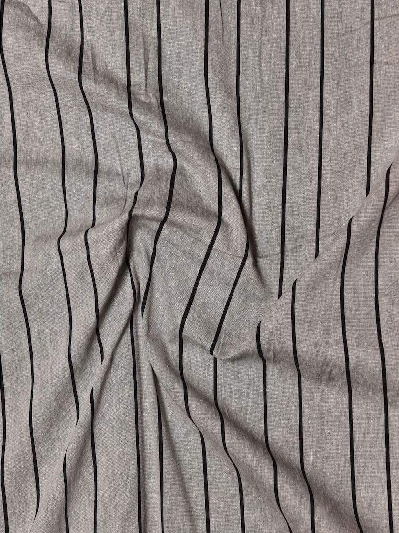 Cotton Khadhi Stripes Print Design Fabric