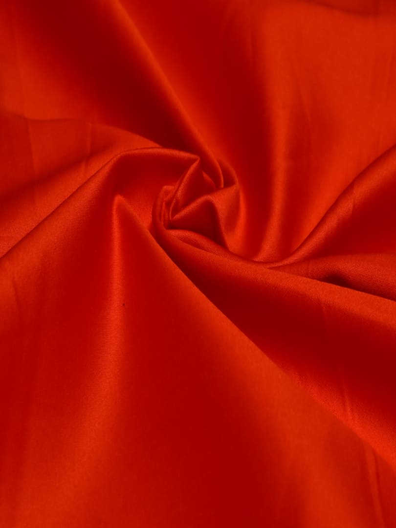 Premium Cotton Satin Red Plain Solid Colour 58 Width Fabric